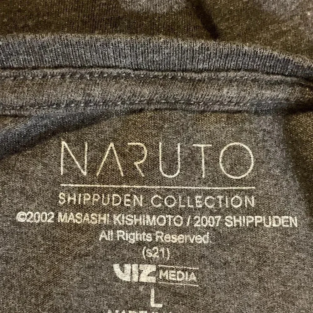 Naruto Boys Hidden Leafe Village Graphic Crew Neck Long Sleeve Shirt SIze‎ L